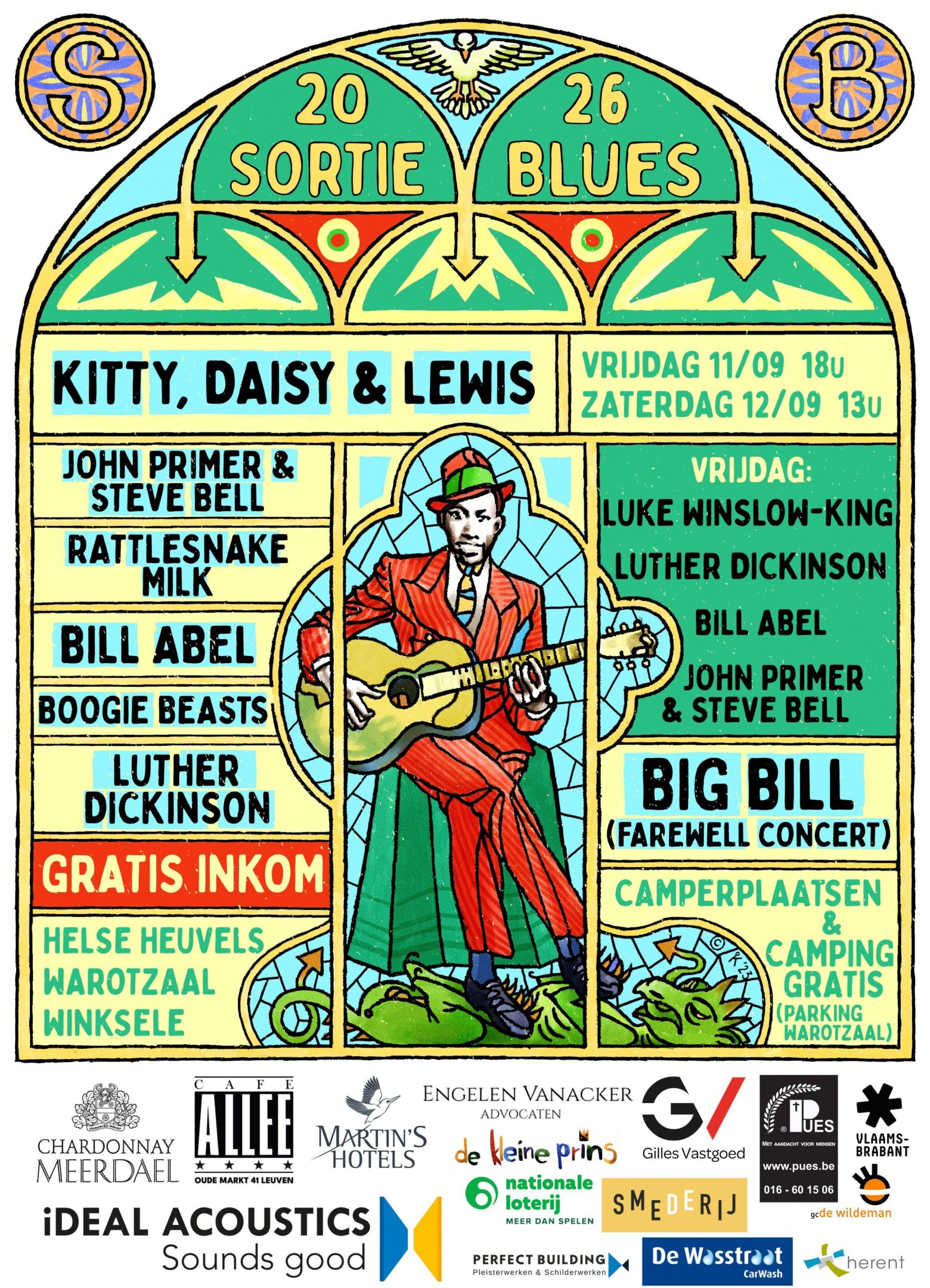 Cartel de la séptima edición de Sortie Blues 2026 en Winksele, Herent